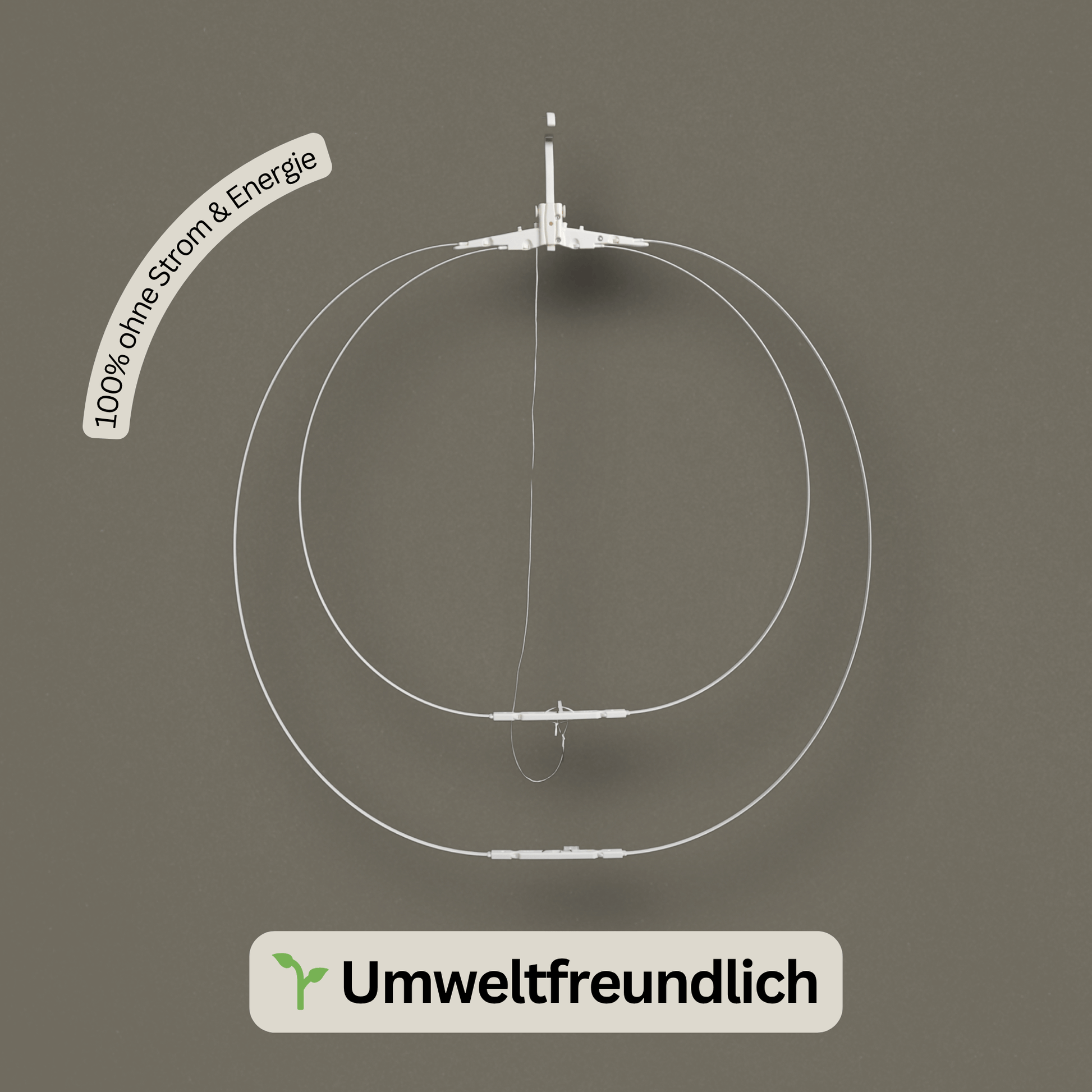 Kompakte Drahtstruktur des Bügel ESEL® von ESEL® – 100 % stromfrei, umweltfreundliche Alternative zur klassischen Bügelpuppe